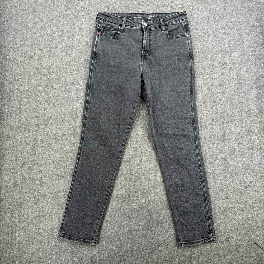 Old Navy Womens Vintage Slim High Rise Charcoal Grey Jeans Size 4 Cropped